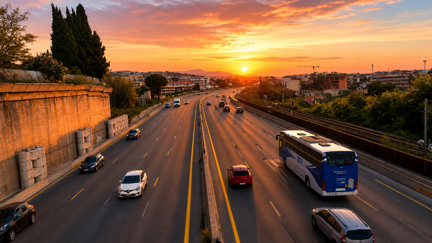 Autoroute A8 entre Grasse et Nice Est — accès fréquent pour un rendez-vous au Centre Antoine Lacassagne Valombrose